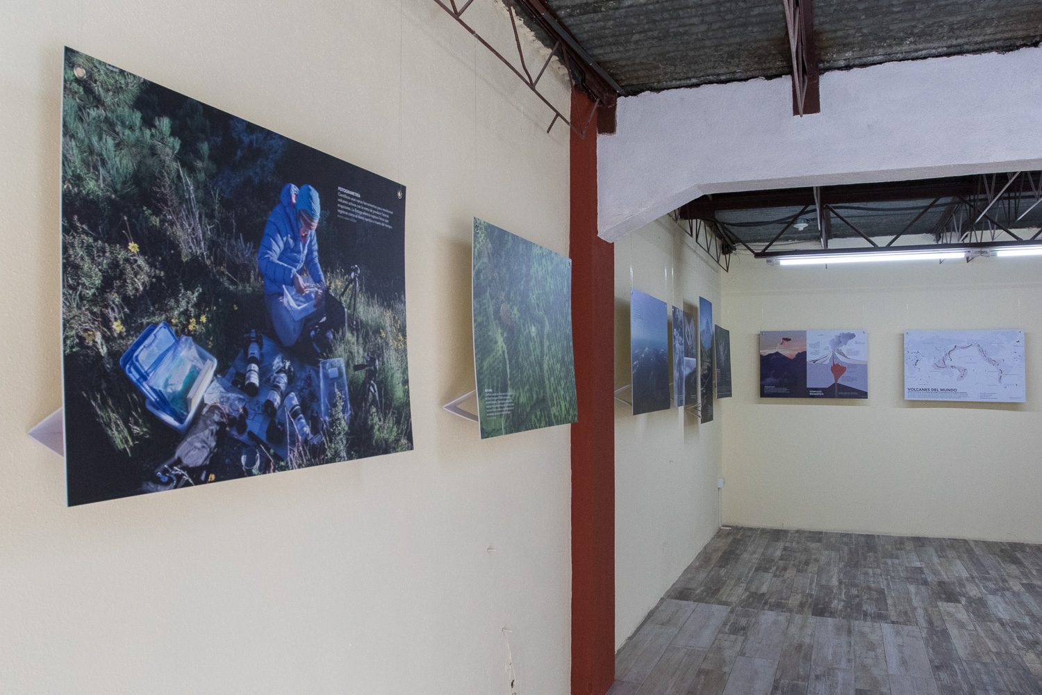 The exhibit space, cleaned and ready for the public opening.